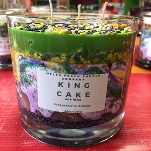 King Cake Candle 36oz Mardi Gras Season